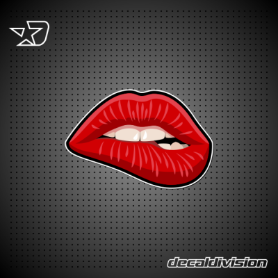 Biting Lip Sticker